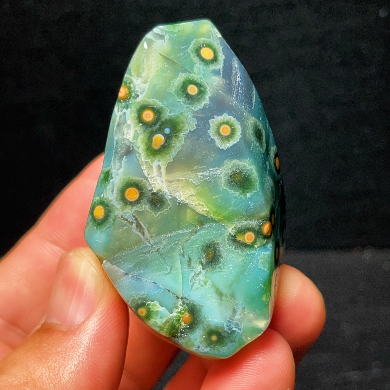 Rare 105G Natural Beautiful Ocean Jasper Healing Agate Madagascar L8341