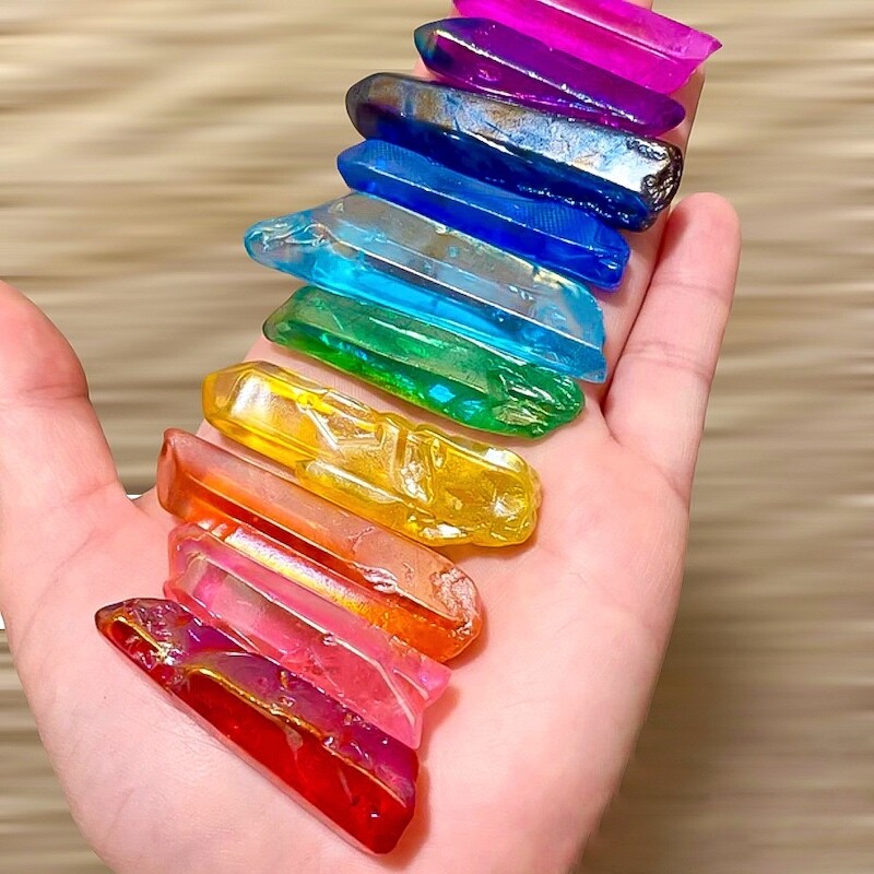 Aura Quartz Points, Aura Crystal Points, Multi-colored Treated Aura Quartz 1 pc