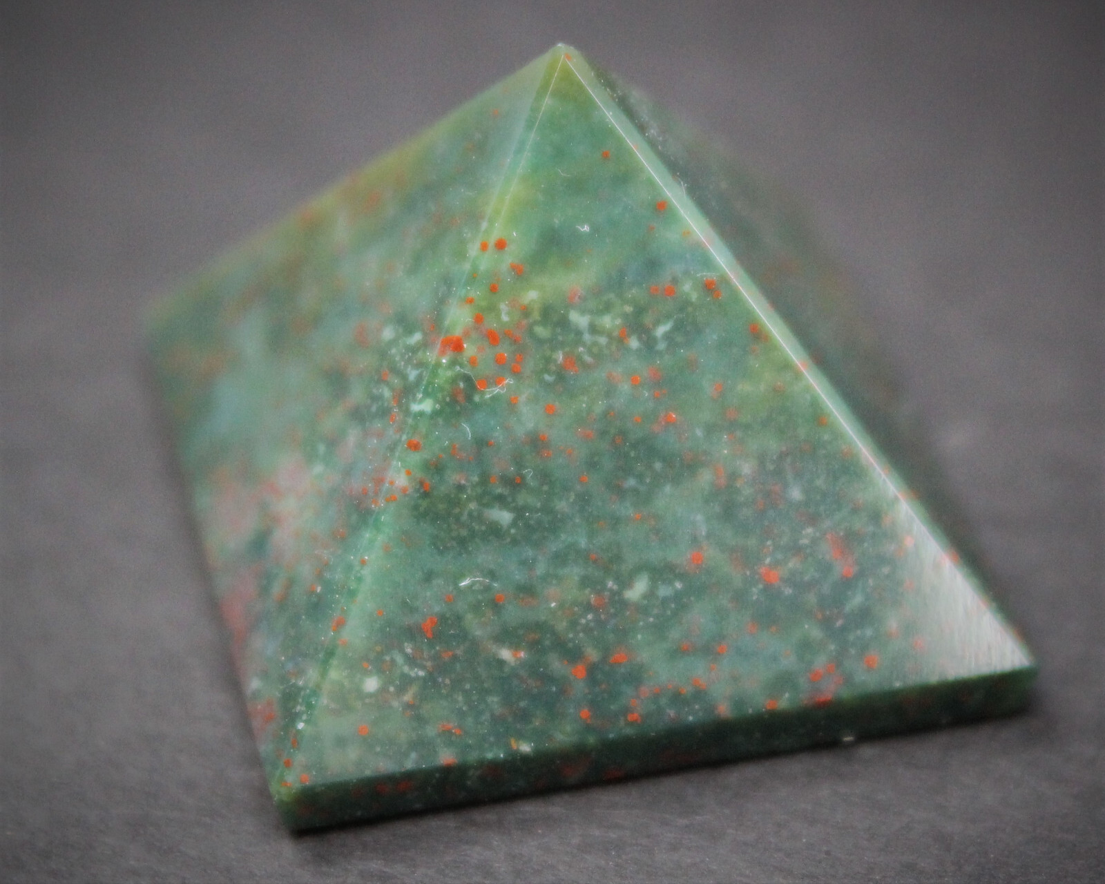 Bloodstone Crystal Pyramid, Medium 1″ – 1.25″ (Reiki Healing Bloodstone Pyramid)