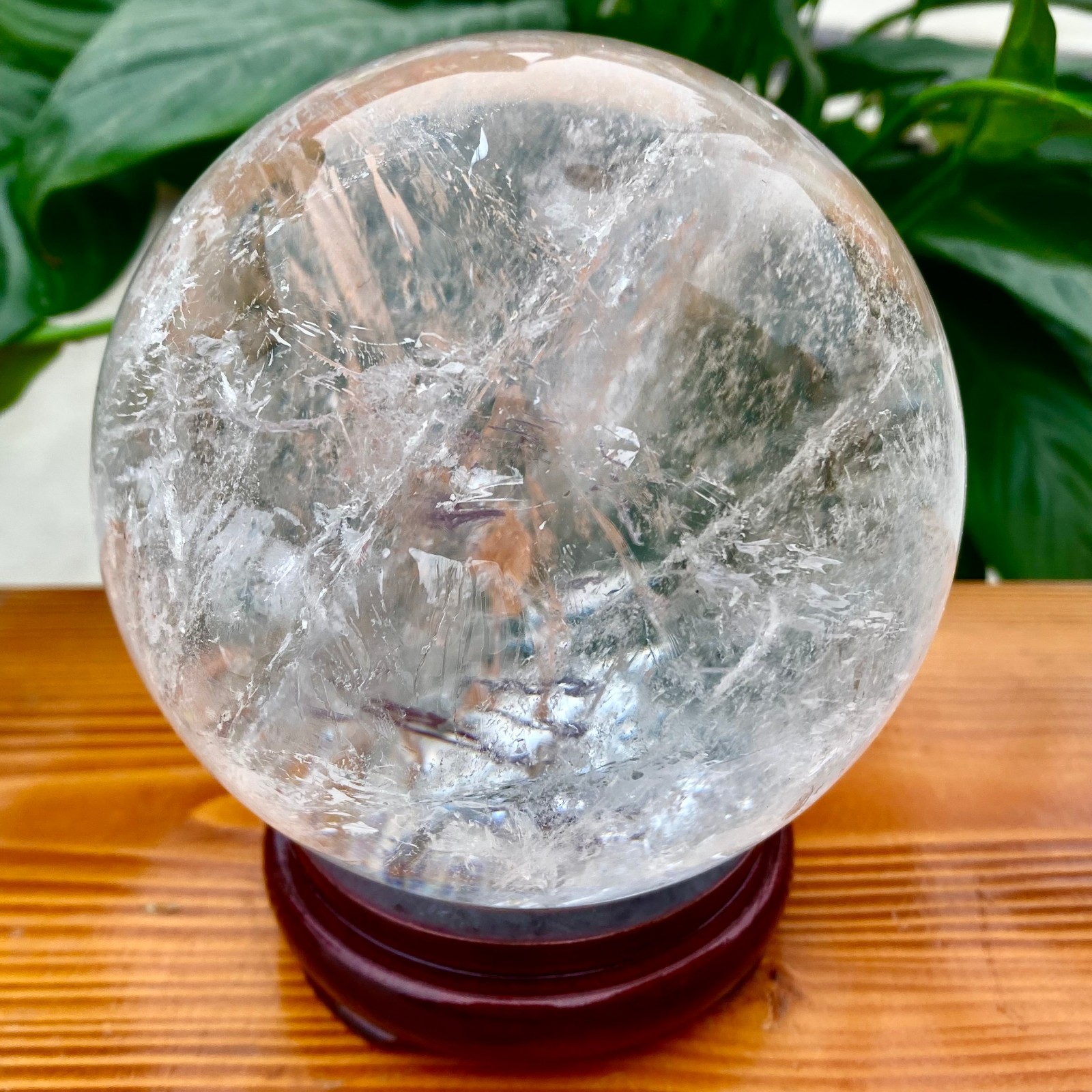 3.94LB white crystal transparent quartz crystal ball Reiki repair