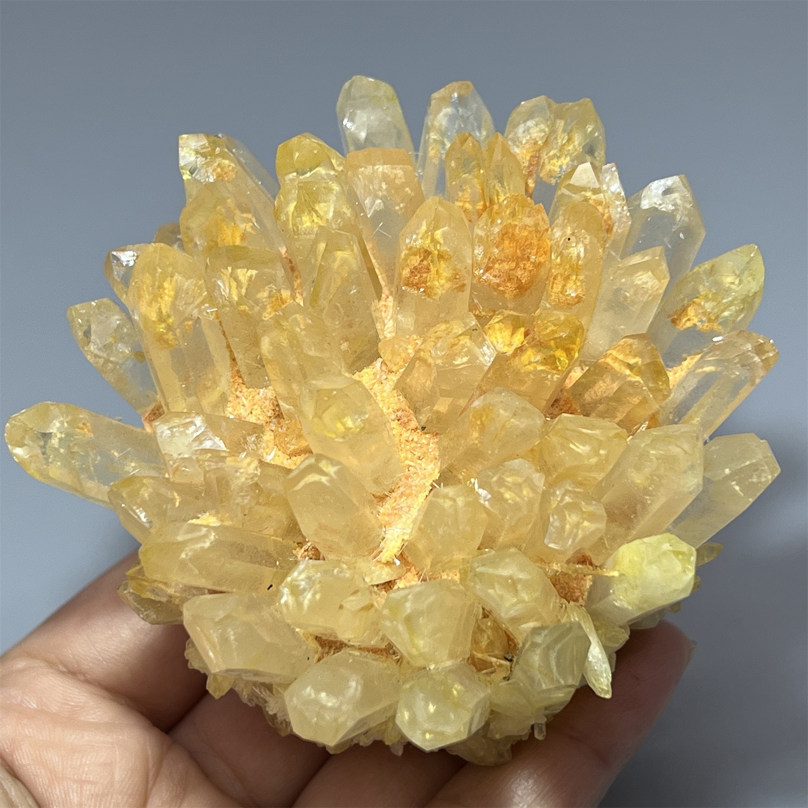 290g+ New Find yellow Phantom Quartz Crystal Cluster Mineral Specimen Random 1PC