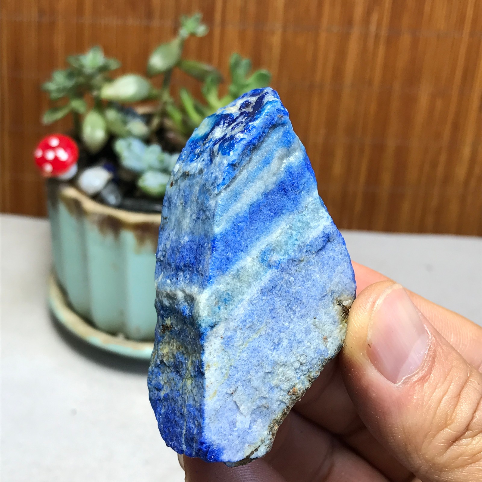 91g Natural lapis lazuli Crystal gemstone Rough Mineral Specimen healing A5698
