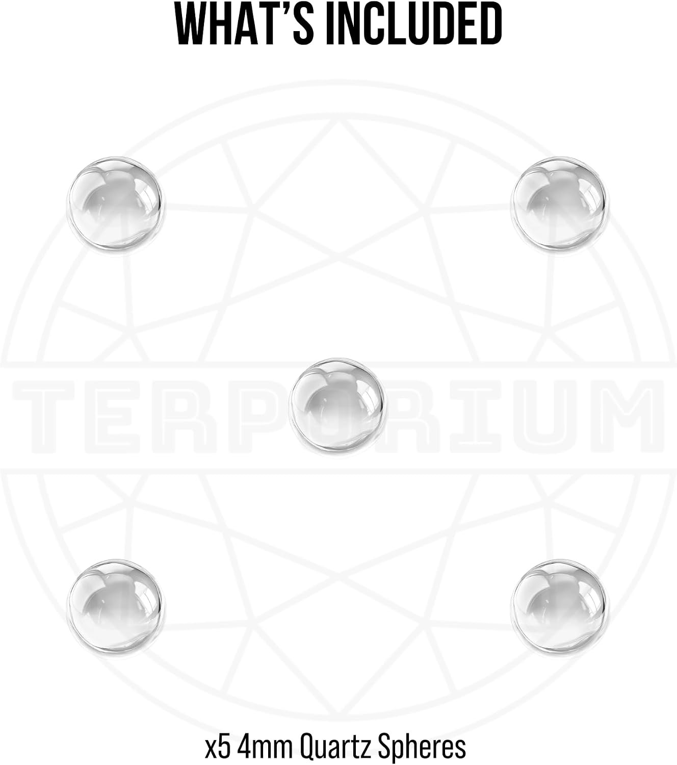4Mm Quartz Spheres (Pack of 5) | 100% Quartz | Smooth Flawless 4Mm round Beads w
