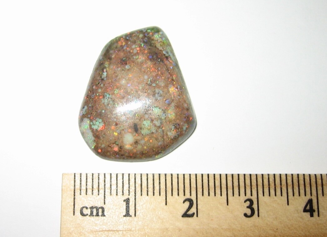 24mm x 20mm POLISHED NATURAL FREE FORM BOULDER OPAL CRYSTAL CABOCHON ~ 14cts *A1