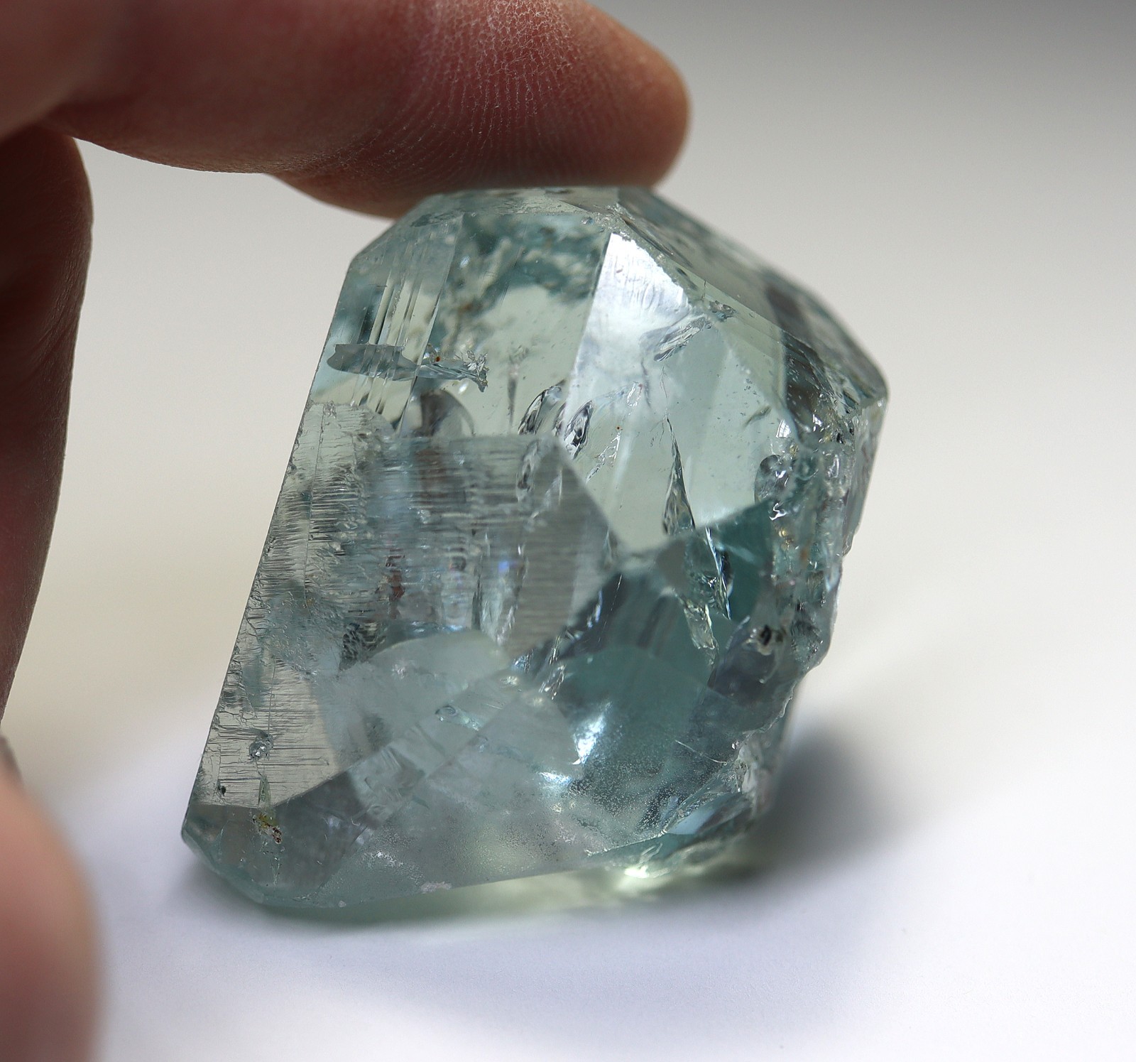 Natural Gem blue Topaz. Appears a complete floater. 1980’s stash. MG Brazil