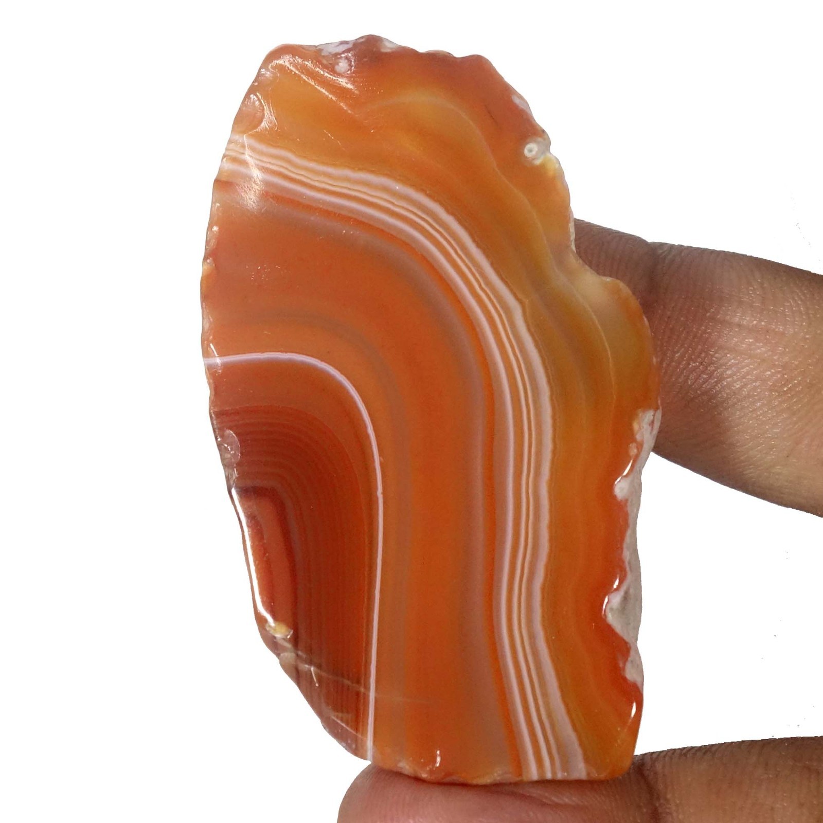Top Quality 142.90Cts Natural Red Botswana Agate Guasha Crystal Stone Madagascar