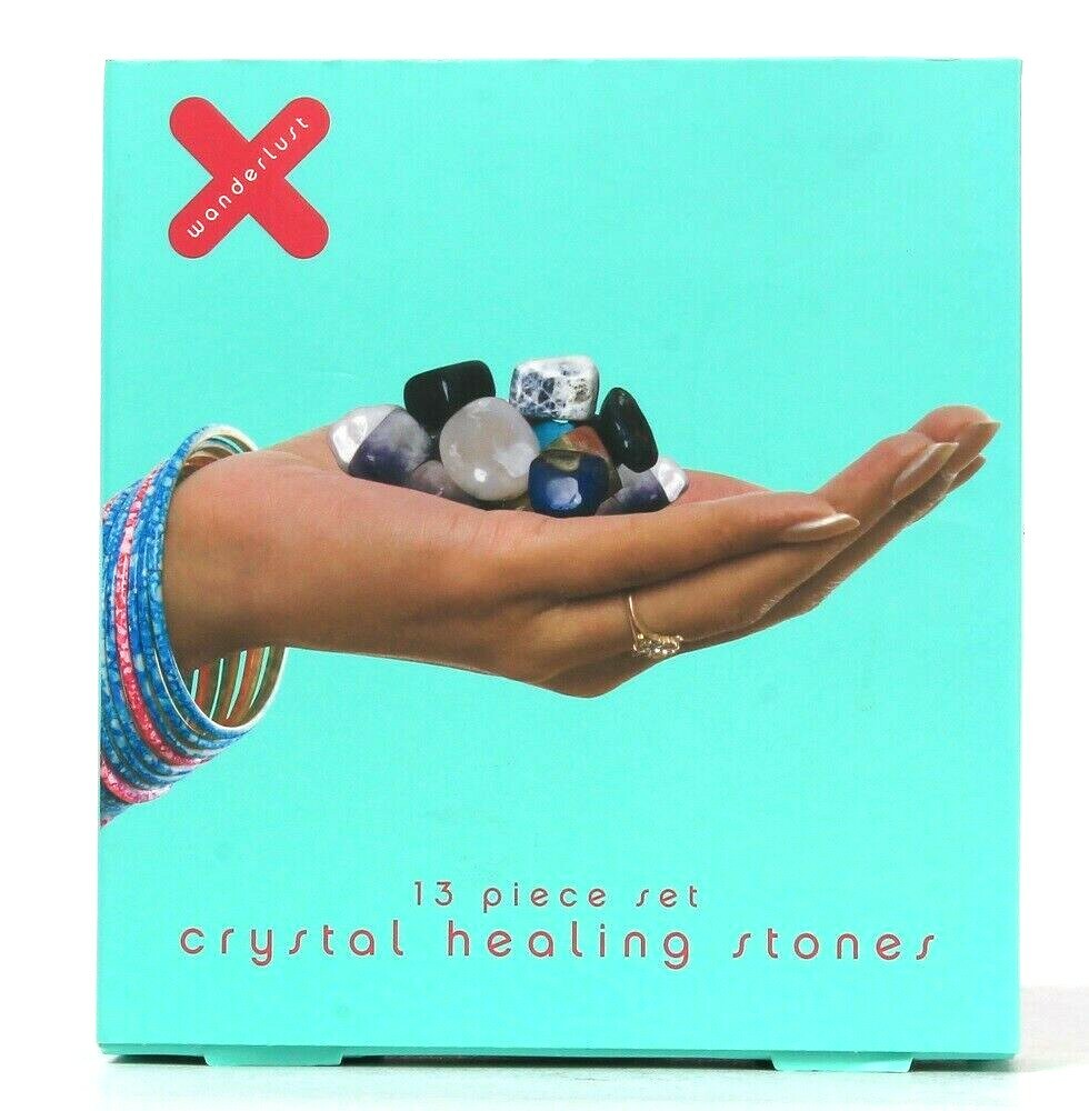 1 Pack Wanderlust 13 Piece Crystal Healing Stones Set For A Variety Of Benefits