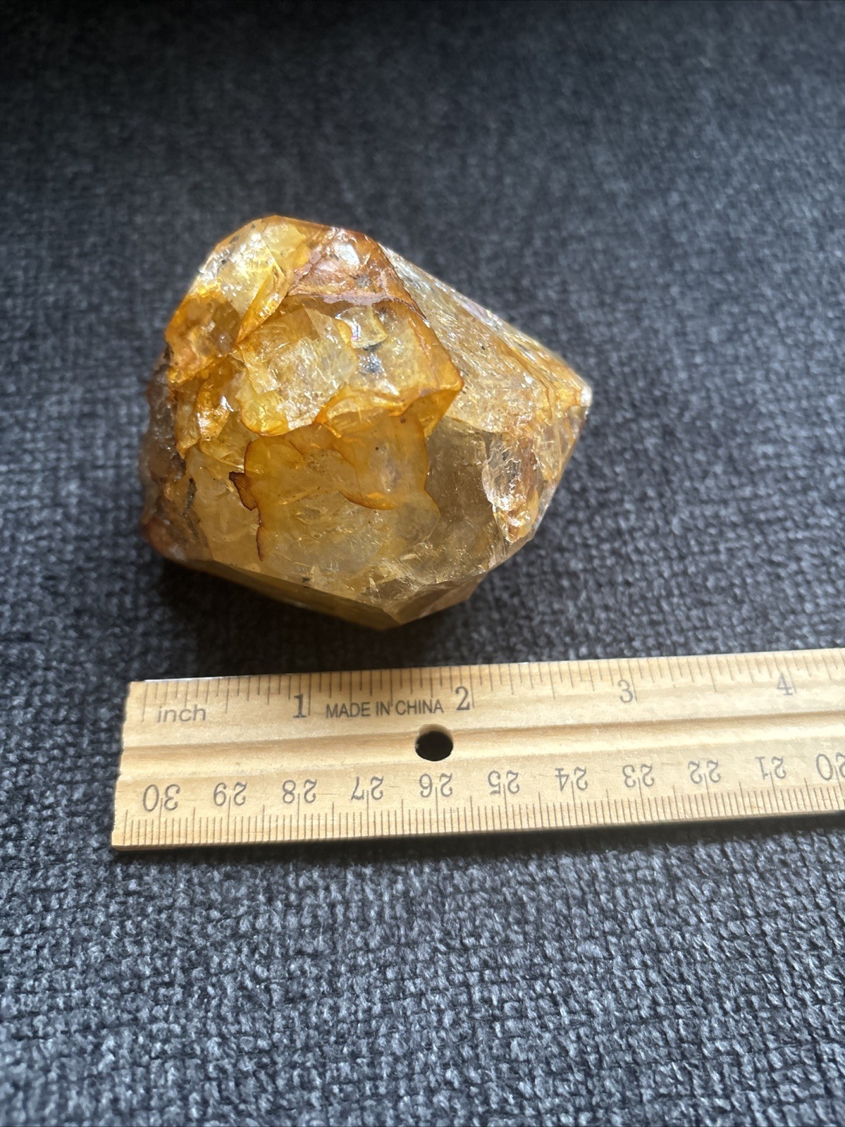 Herkimer Diamond Quartz Crystal “Golden Healer” 3in x 2.5in, 11.5oz