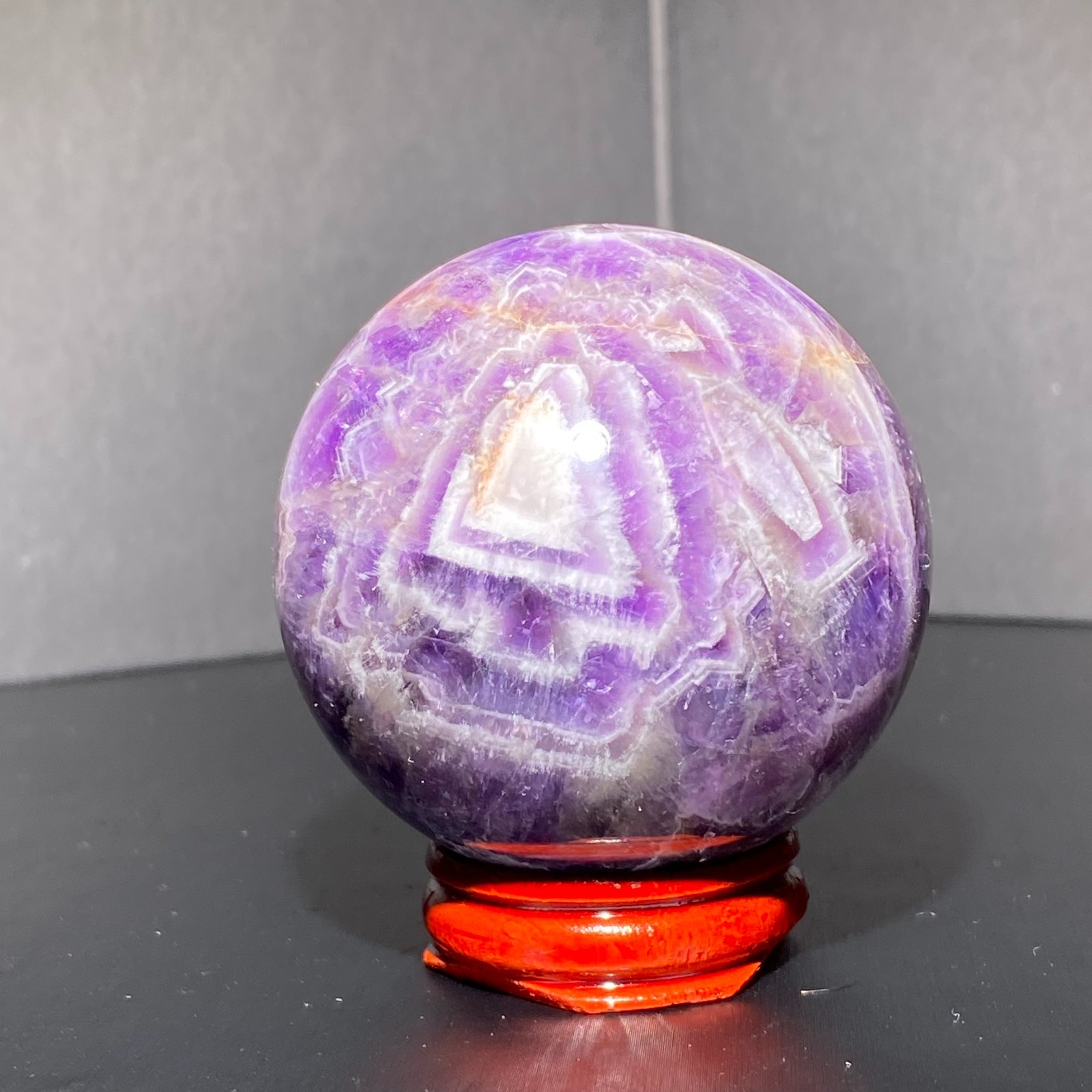 290G Natural Dreamy Amethyst ball Quartz crystal Sphere Crystal Reiki Healing