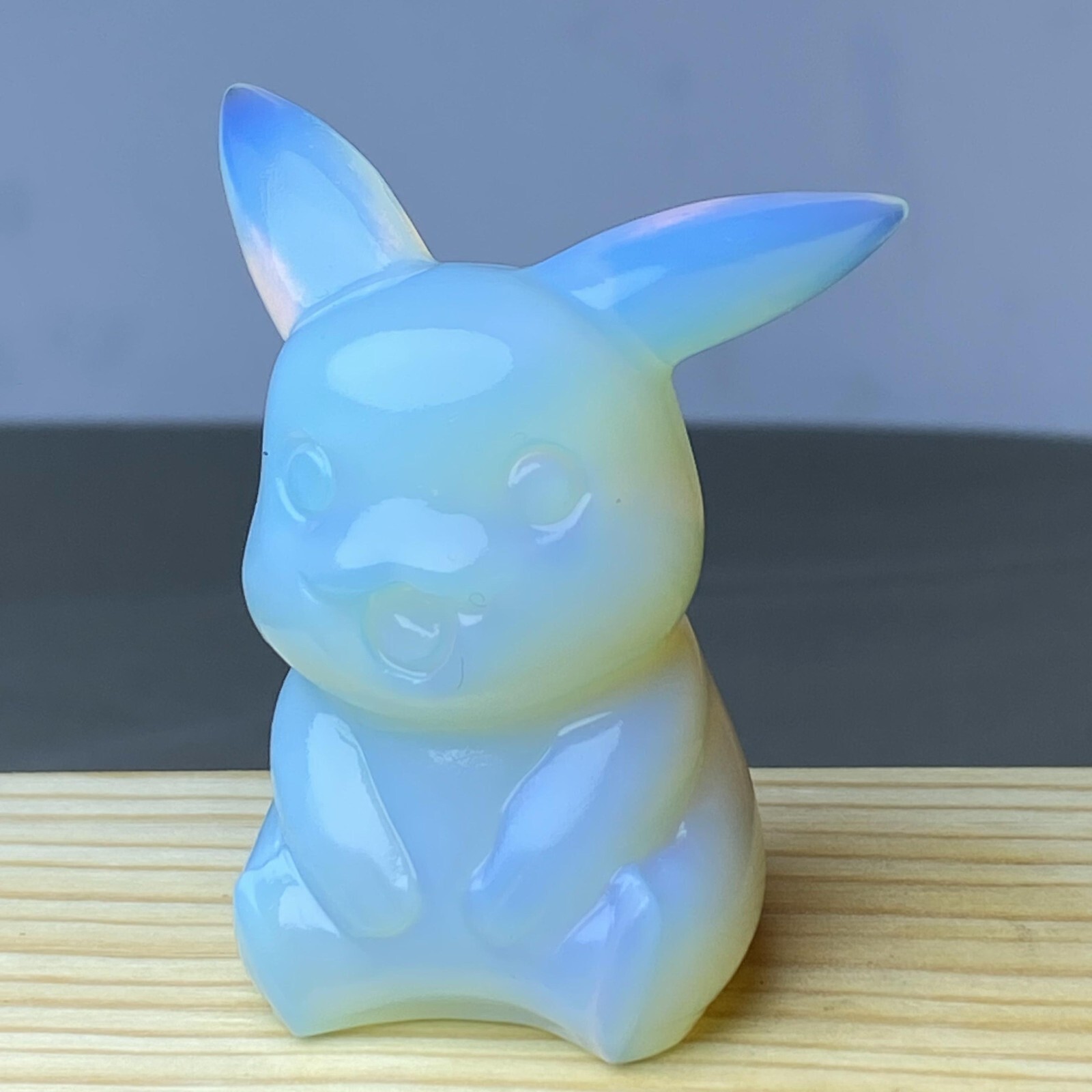 1pc Opalite carved lovely Pikachu gift quartz crystal Reiki healing