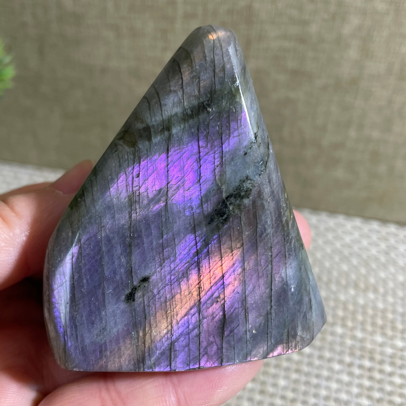 Rare Flashy Labradorite Slab Crystal Rough Gemstone Raw Labradorite Rough 177g