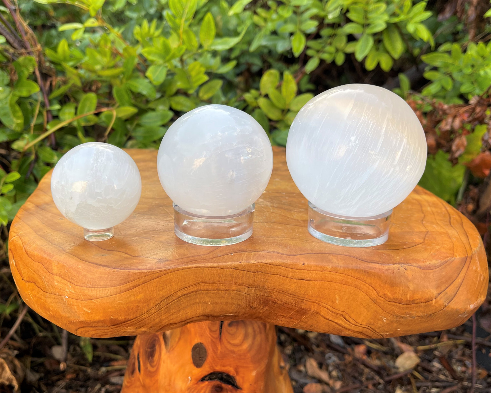 Selenite Sphere + Display Stand – Choose Size 1.5″, 2.25″ or 3″ (Crystal Sphere)