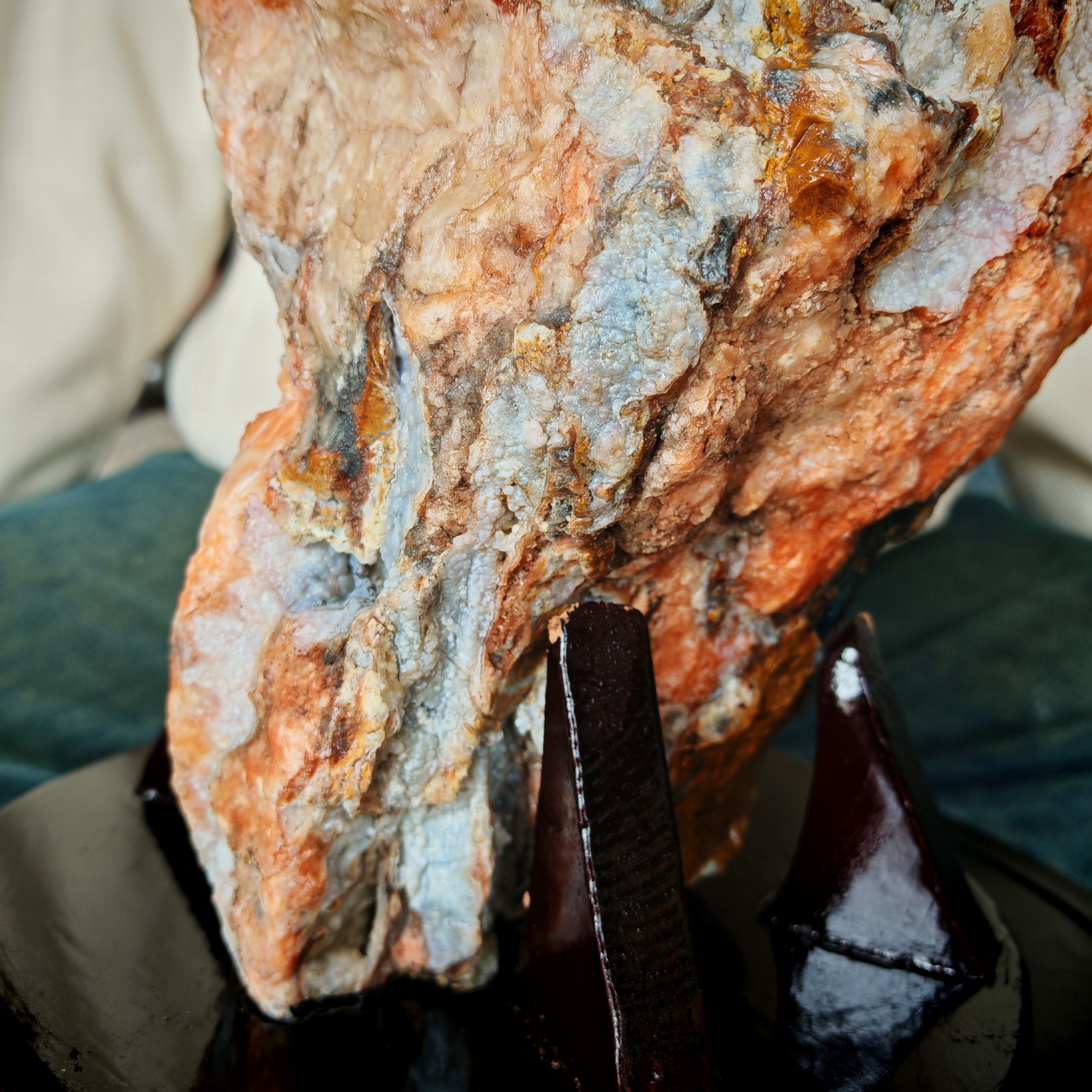 31.13LB Natural Sun Stone Sea Blue Treasure Symbiotic Primitive Stone Specimen