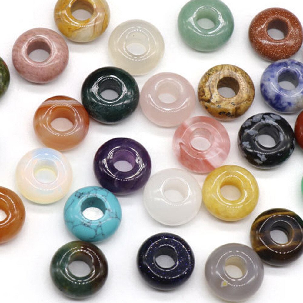 5mm Large Hole Loose Rondelle European Beads for Bracelet Jewelry Making Charms