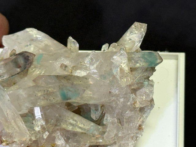 SEE VIDEO: RARE AJOITE INCLUDED QUARTZ CLUSTER, MESSINA MINE ,SOUTH AFRICA