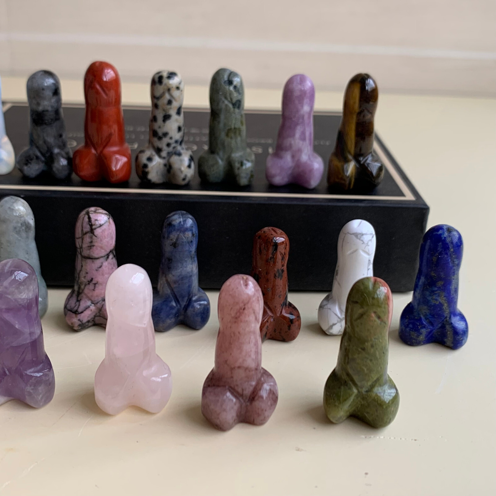 20pcs Natural male penis quartz Crystal Massager Sculpting wand gem healing