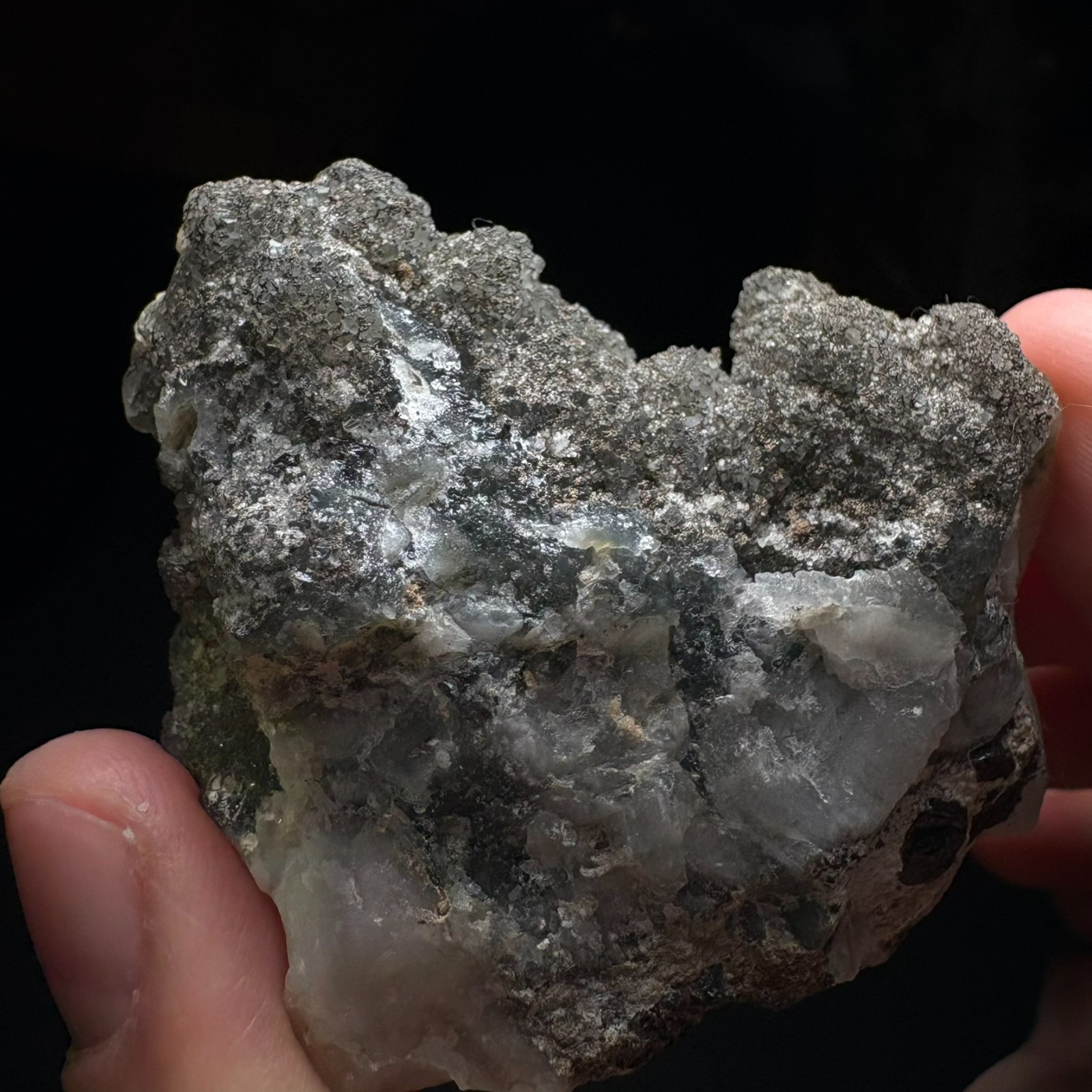 Natural Fluorite on Candle Quartz Cluster Raw Mineral Inner Mongolia Healing C74