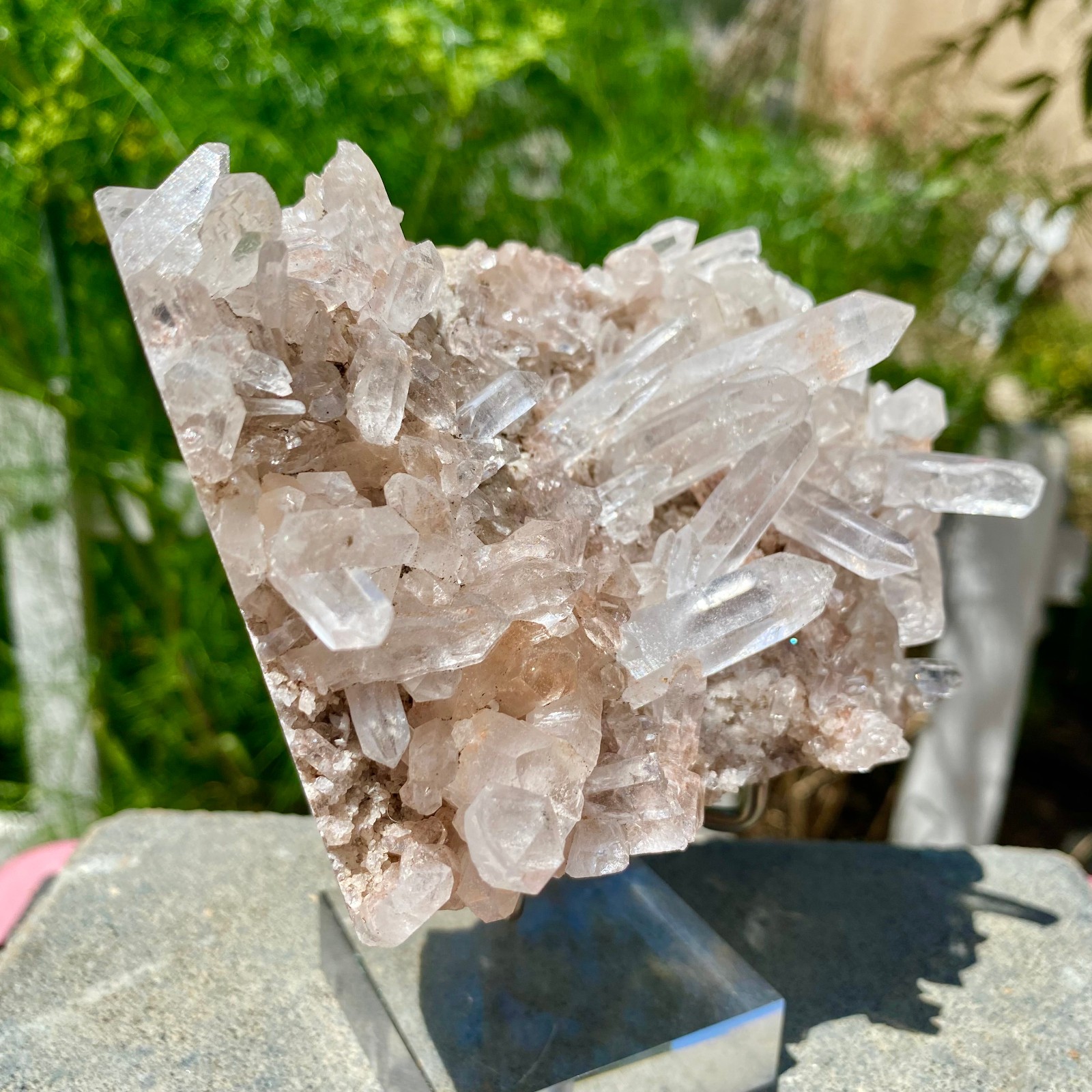 405G A+++Large Natural white Crystal Himalayan quartz cluster /mineralsls