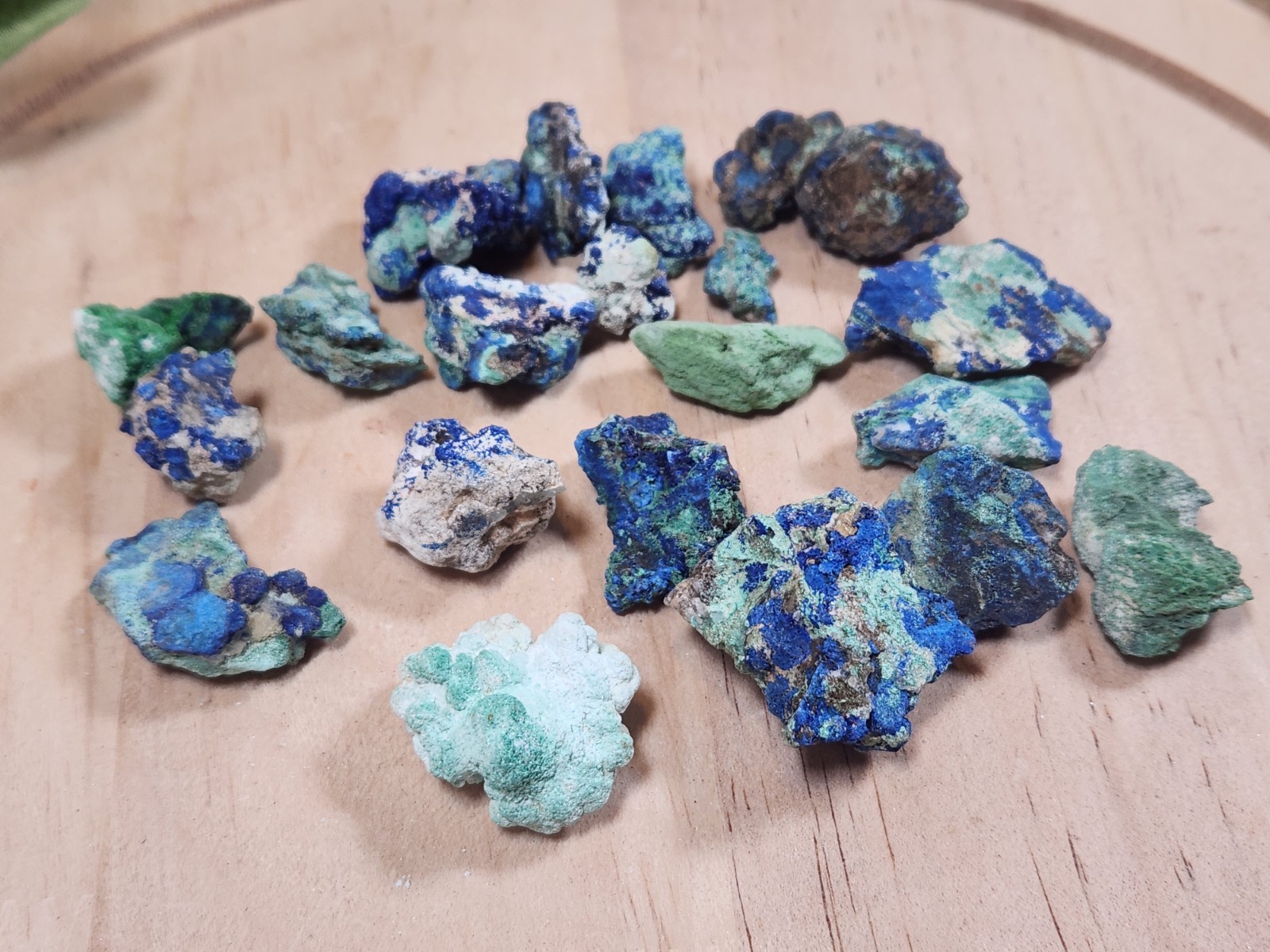 Azurite & Conichalcite Specimen Lot 104g Hilarion Mine Lavrion Greece Rare #I1