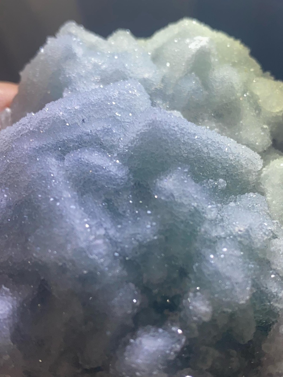 Sparkling Sugar Fluorite Cluster UV Reactive