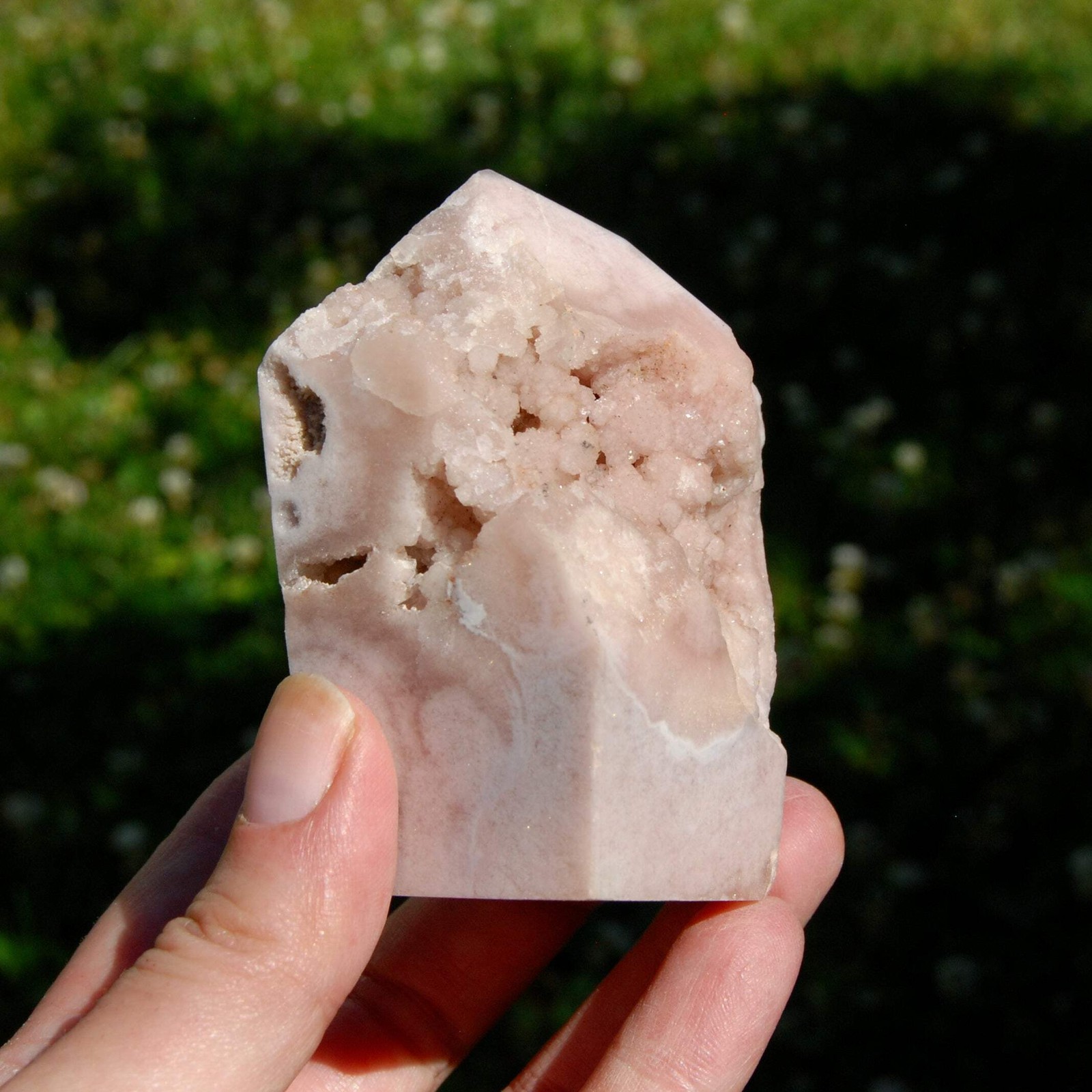 Pink Amethyst Geode Crystal Cluster Freeform Tower – 3.25in 290g Stone of Love,