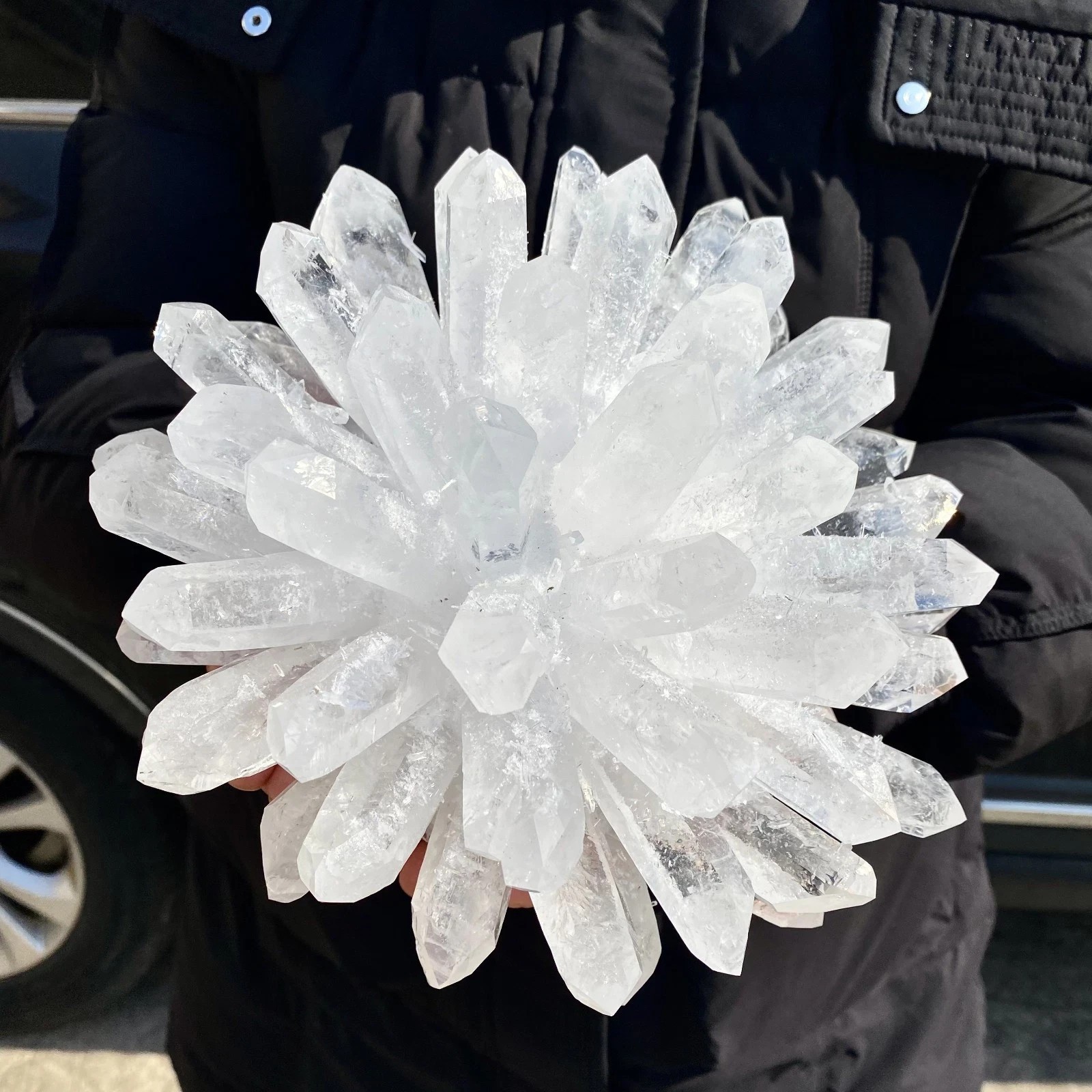 New Find white Phantom Quartz Crystal Cluster Mineral Specimen Healing 8LB+ 1pc