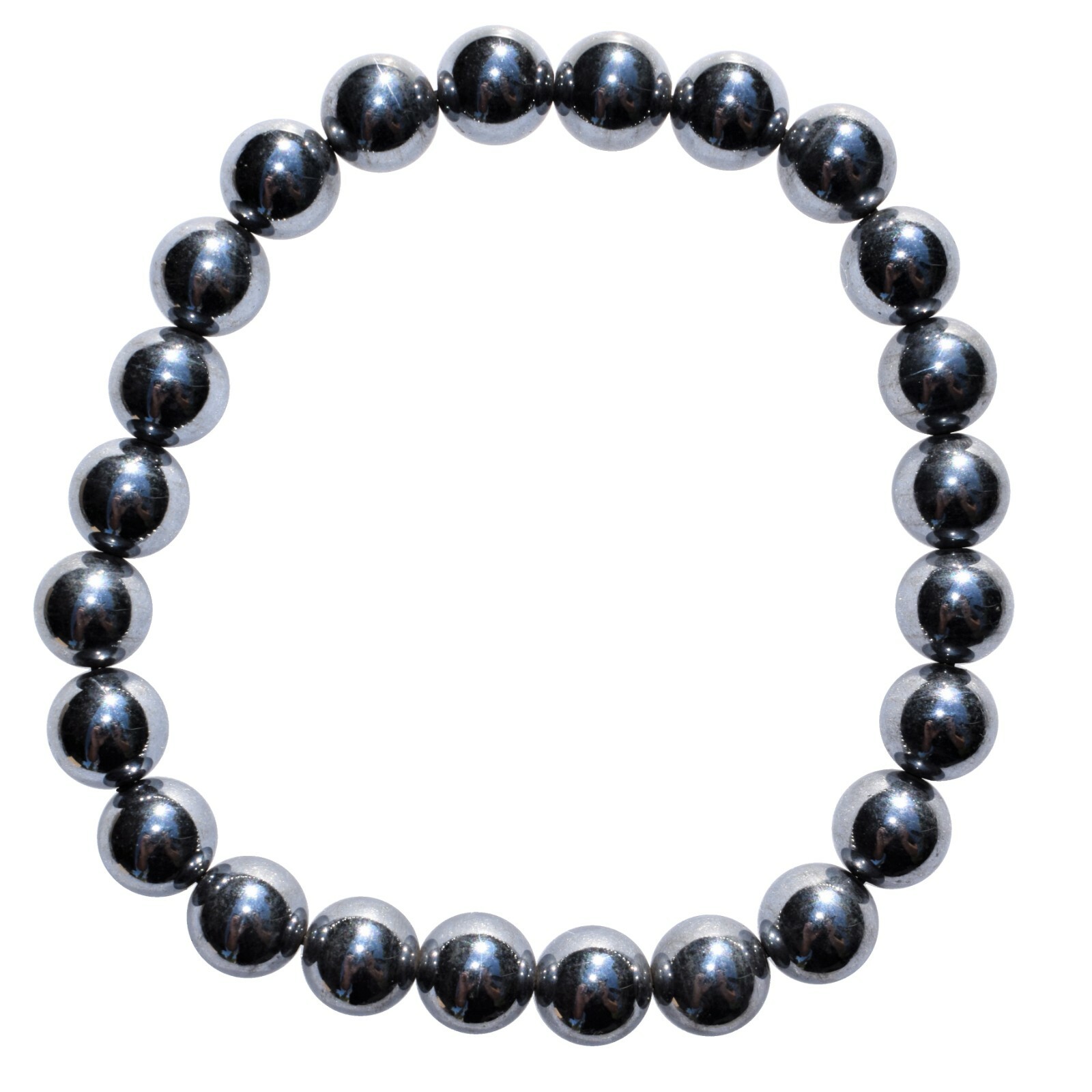 Premium CHARGED Hematite Crystal 8mm Bead Bracelet Stretchy ENERGY REIKI
