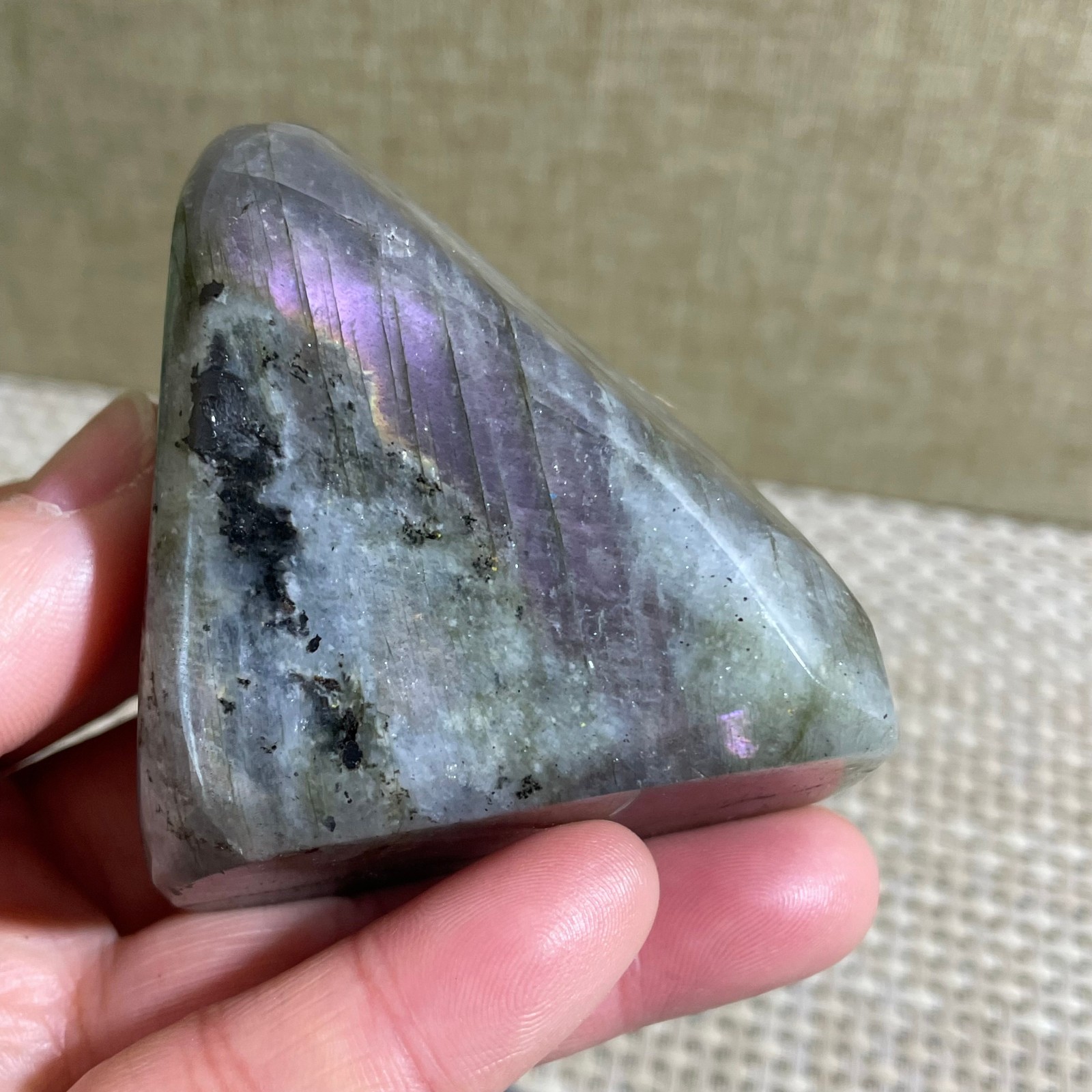 Rare Flashy Labradorite Slab Crystal Rough Gemstone Raw Labradorite Rough 177g