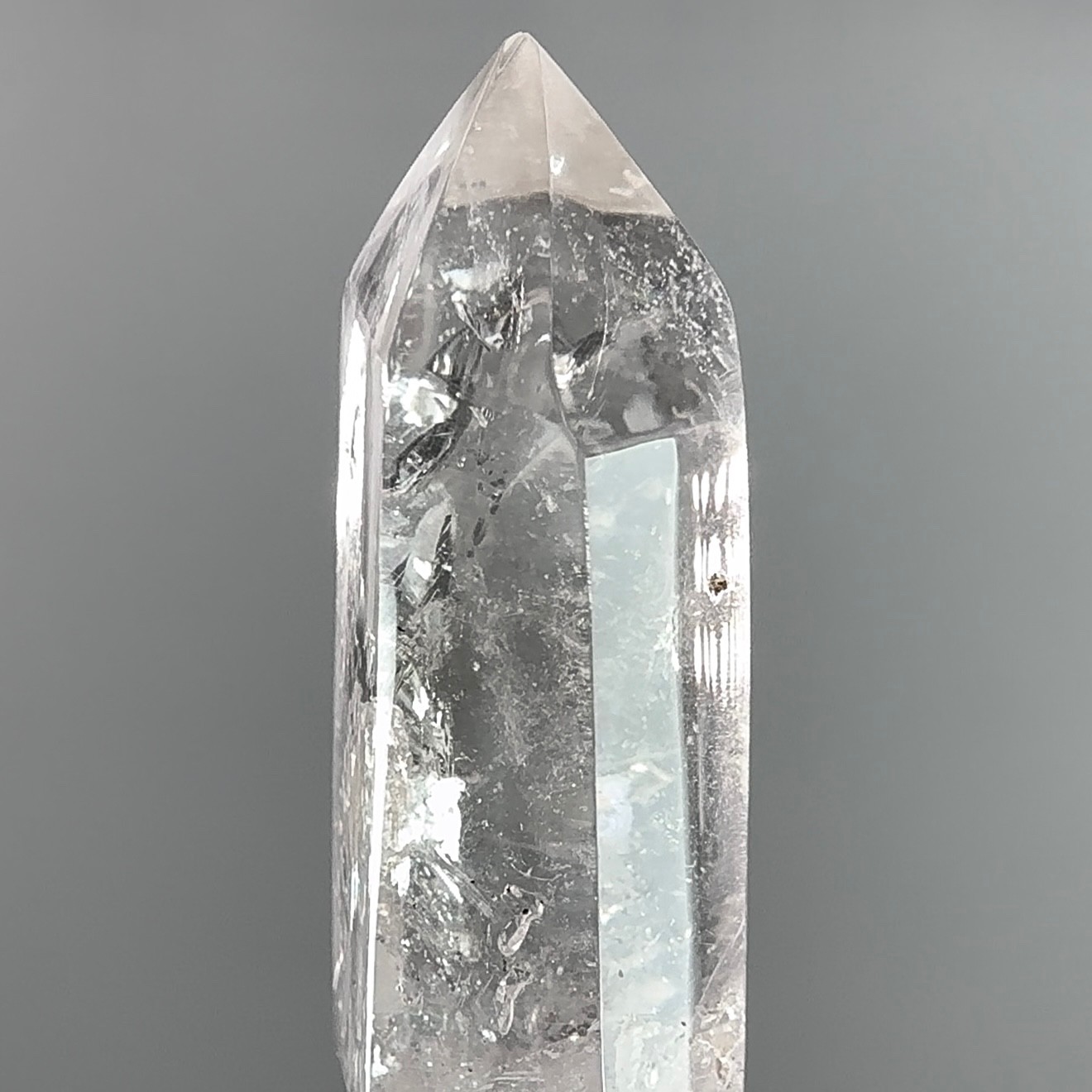 3 Moving Bubbles! Rare Optical Rainbow Slightly Smoky Enhydro Quartz Crystal