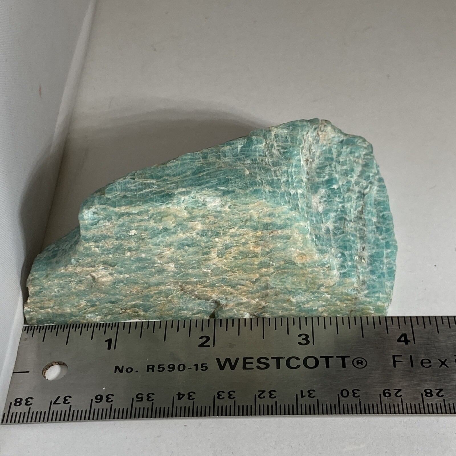 Amazonite Natural Rough Stone 10+ Ounces 4 Inches Long