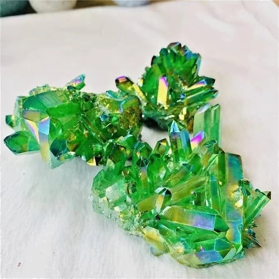 Angel Aura Quartz Cluster Set 9pcs Home Dorm Decor, Crystal Collection Gift