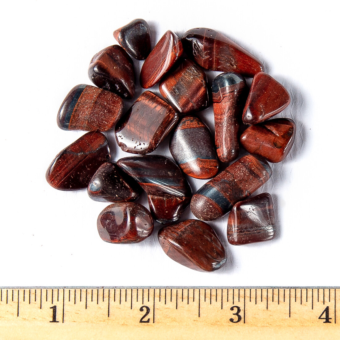 1/4 lb Tumbled Red Tigers Eye Gemstone Crystals 40-65 Stones Gem Rock Specimens