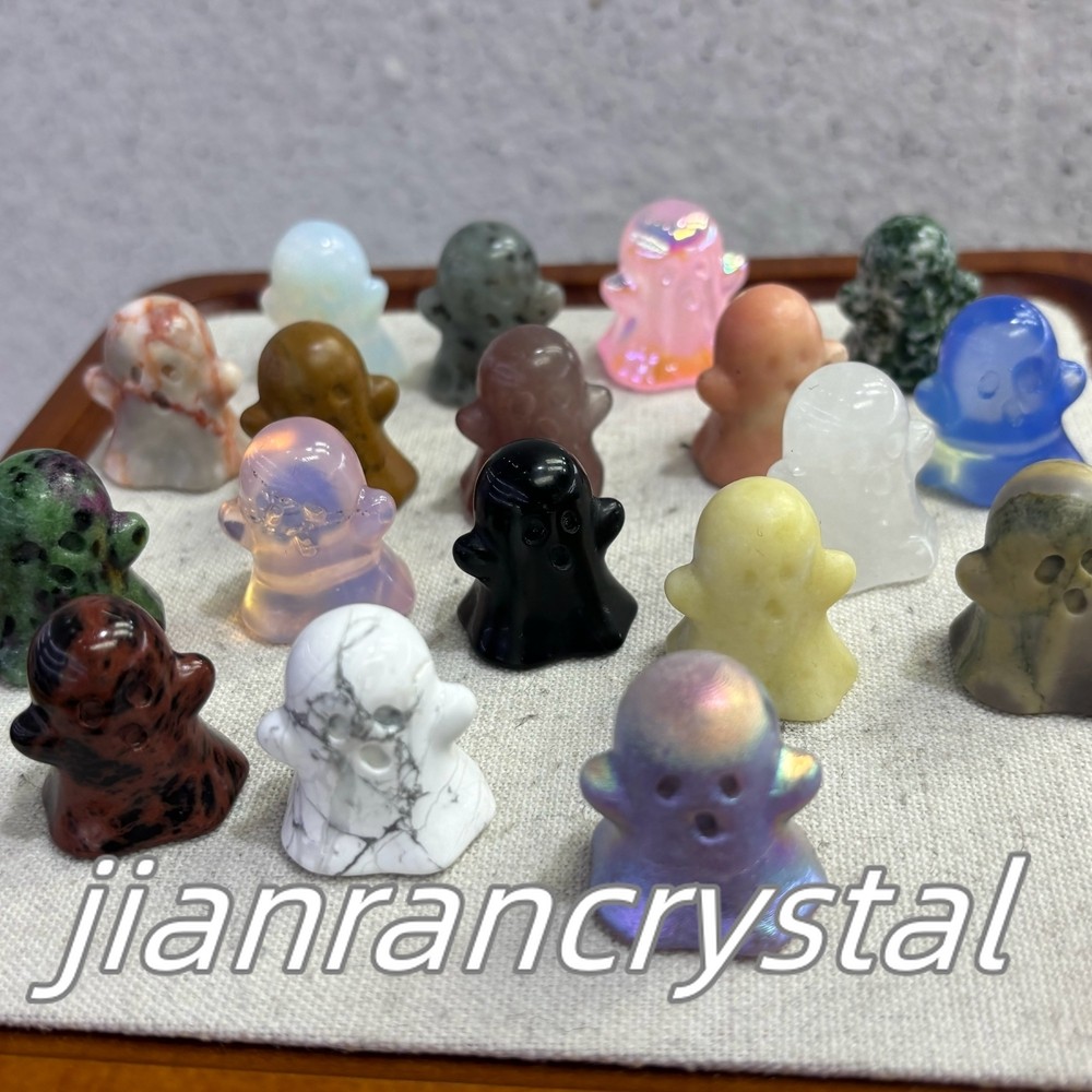 50pcs MIX Natural Quartz Crystal Ghost Skulls Carved Skull Wholesale Gift