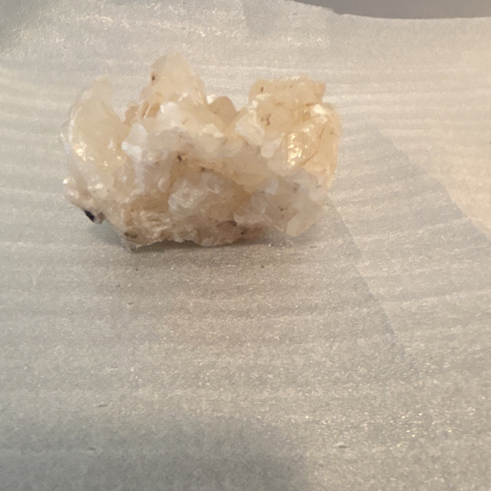 White Crystal Cluster Abundance Mineral Specimen Collectible, Approx. 3 Inches