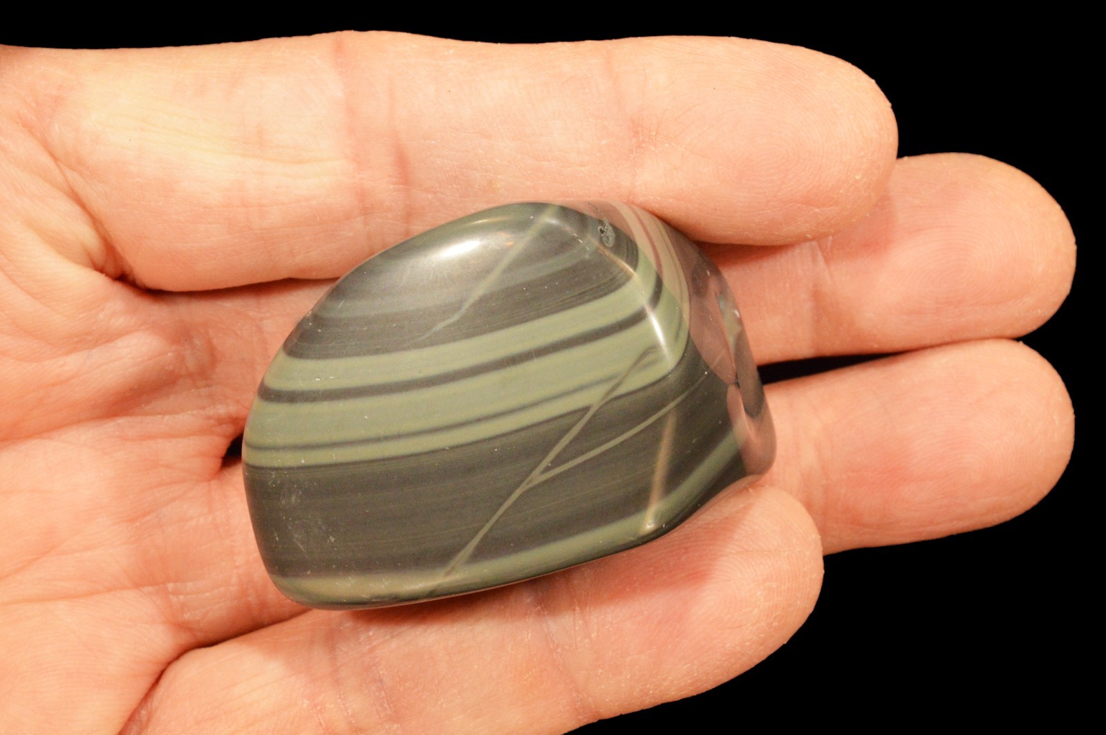 GREEN BLUE PLATINUM Obsidian 2″ Tumbled Polished Rock Mineral Chakra Crystal