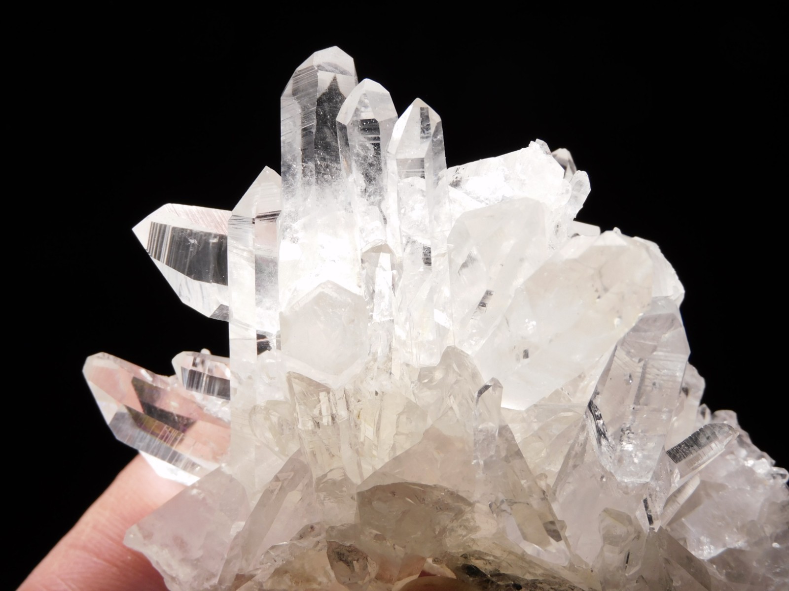 VERY TRANSLUCENT Quartz Crystal Cluster Collier Creek ARKANSAS 135gr