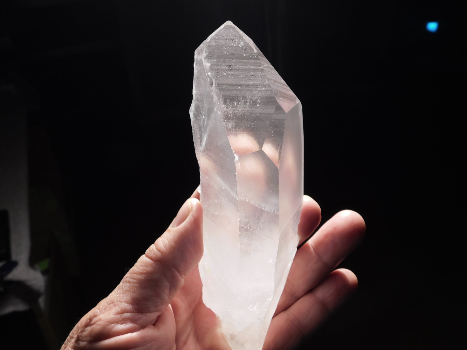 Big! Semi Translucent LEMURIAN Quartz Crystal From Brazil 443gr