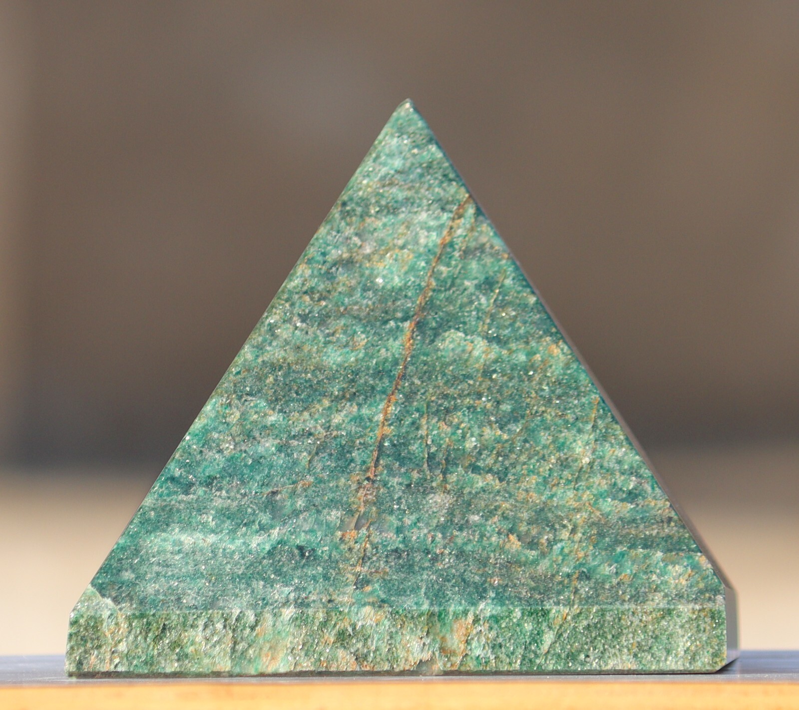 7.5LB! 150MM Green Kyanite Pyramid Natural Reiki Energy Healing Crystal Stone