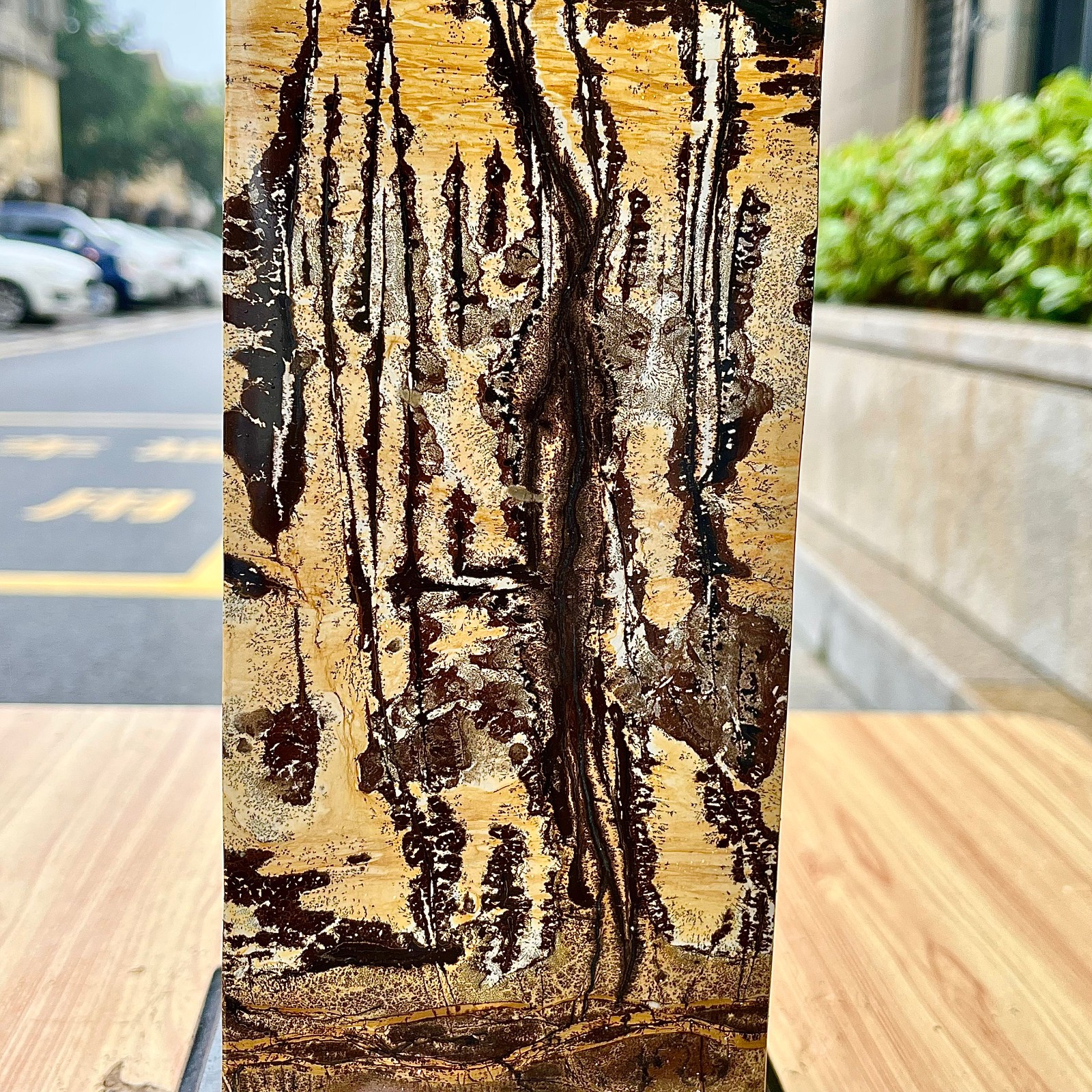 16.11LB High quality Chinese painting stone column quartz specimen