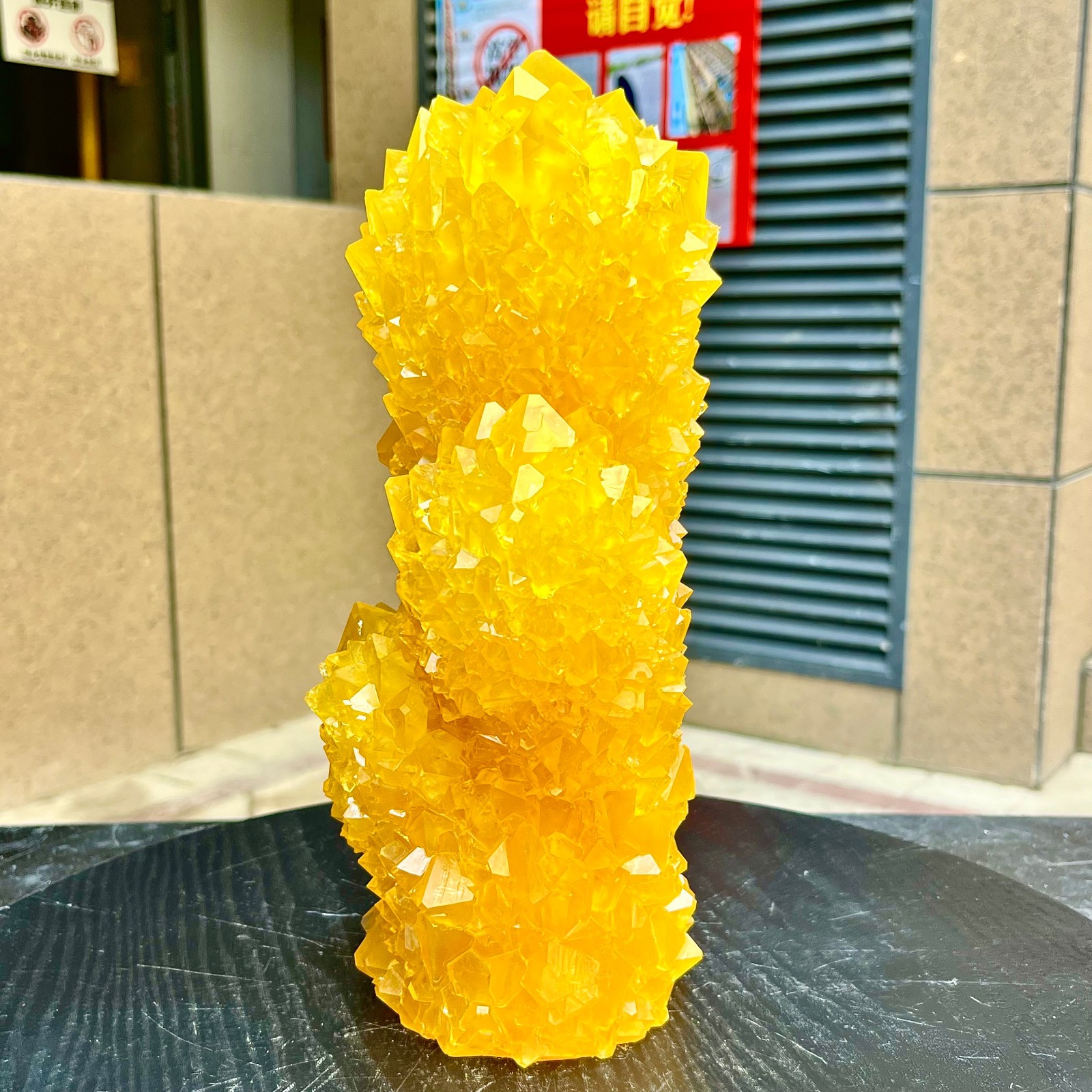 6.16LB Yellow Ghost Phantom Crystal Cluster Flower Raw Crystal Heal Quartz Decor