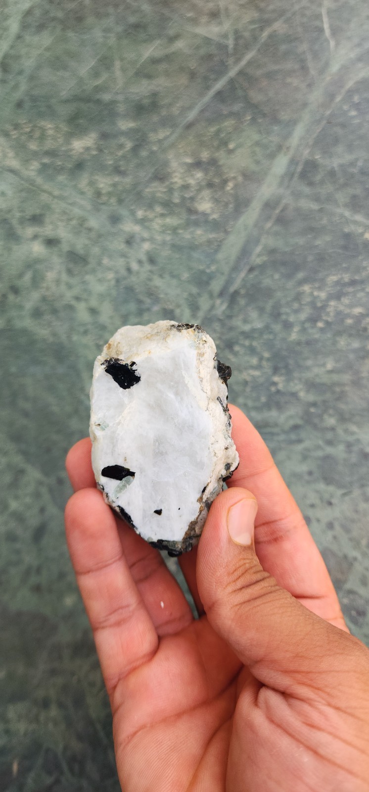 Natural AAA Full Flashy Indian Rainbow Moonstone Raw Specimen One Side Polish