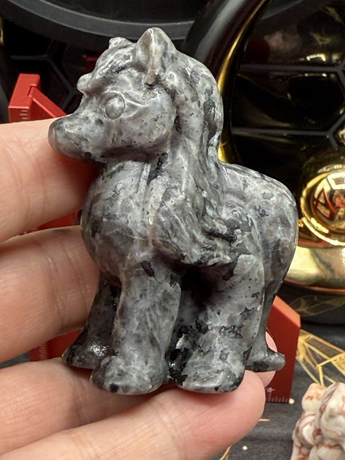 Natural Crystals Mixed Materail My little Pony Carving Free ship & Gift