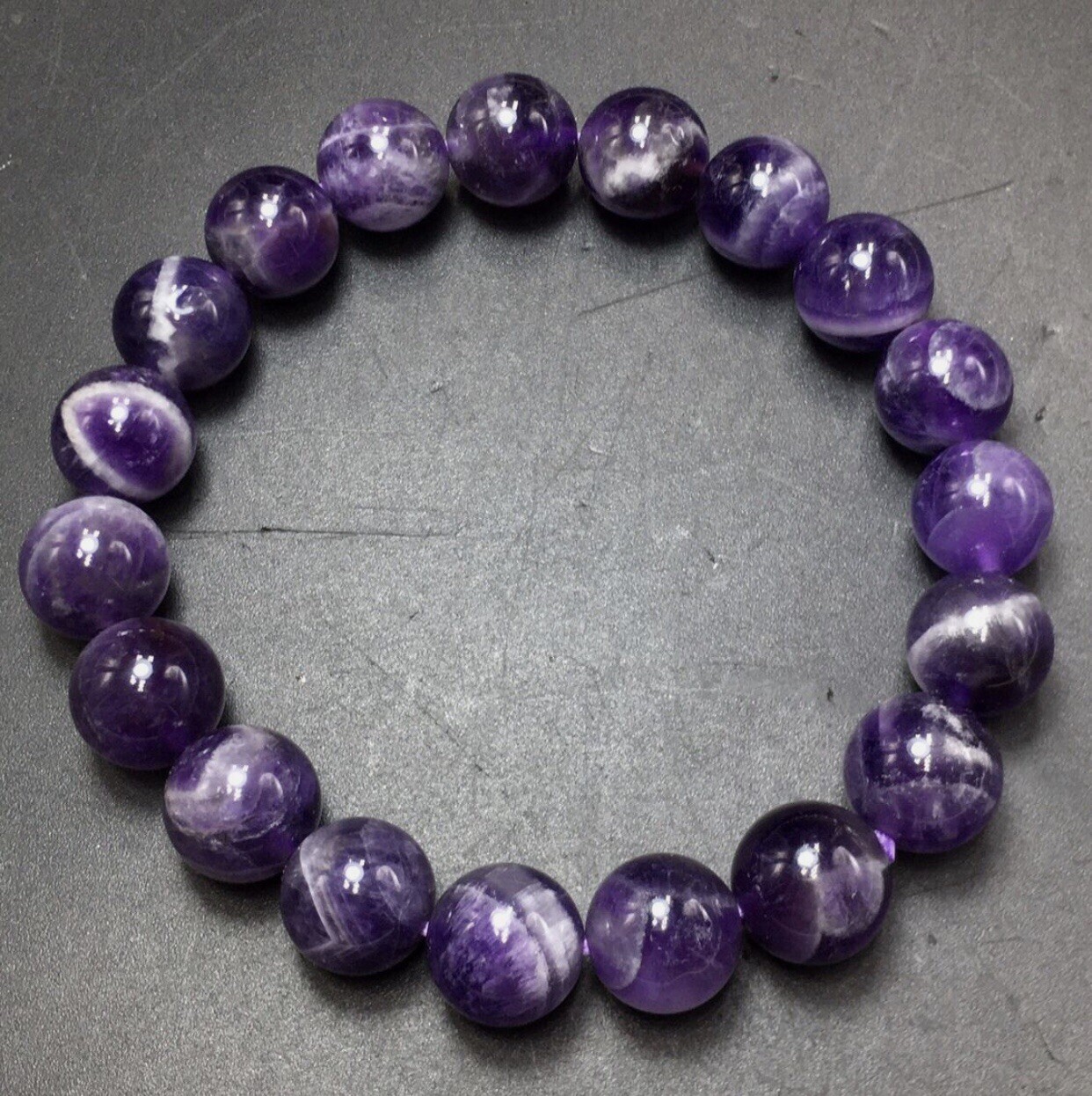 Amethyst stackable Bracelet- 5mm Beads From Pakistan