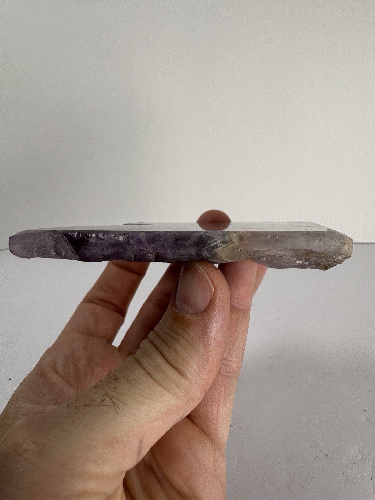 Boreal Amethyst Auralite 23 Crystal – Vertical Cut Polished Face