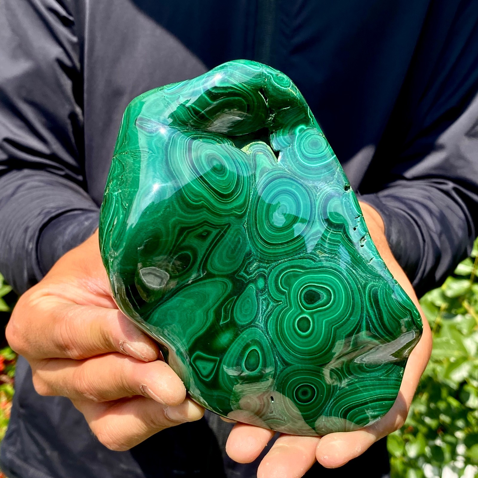 1.8LB Natural Chrysocolla/Malachite transparent cluster rough mineral sample
