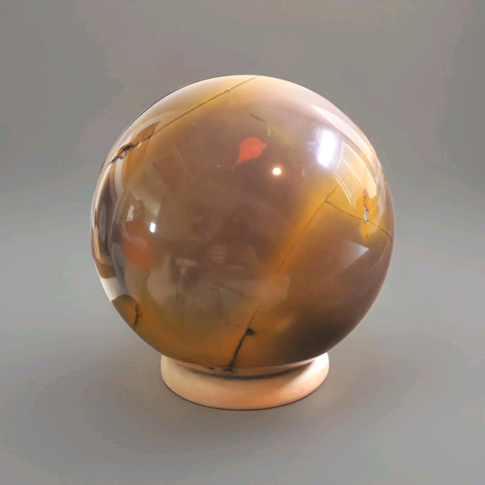 Natural Polished Mookaite Jasper Sphere 2.65″ – 424g – USA