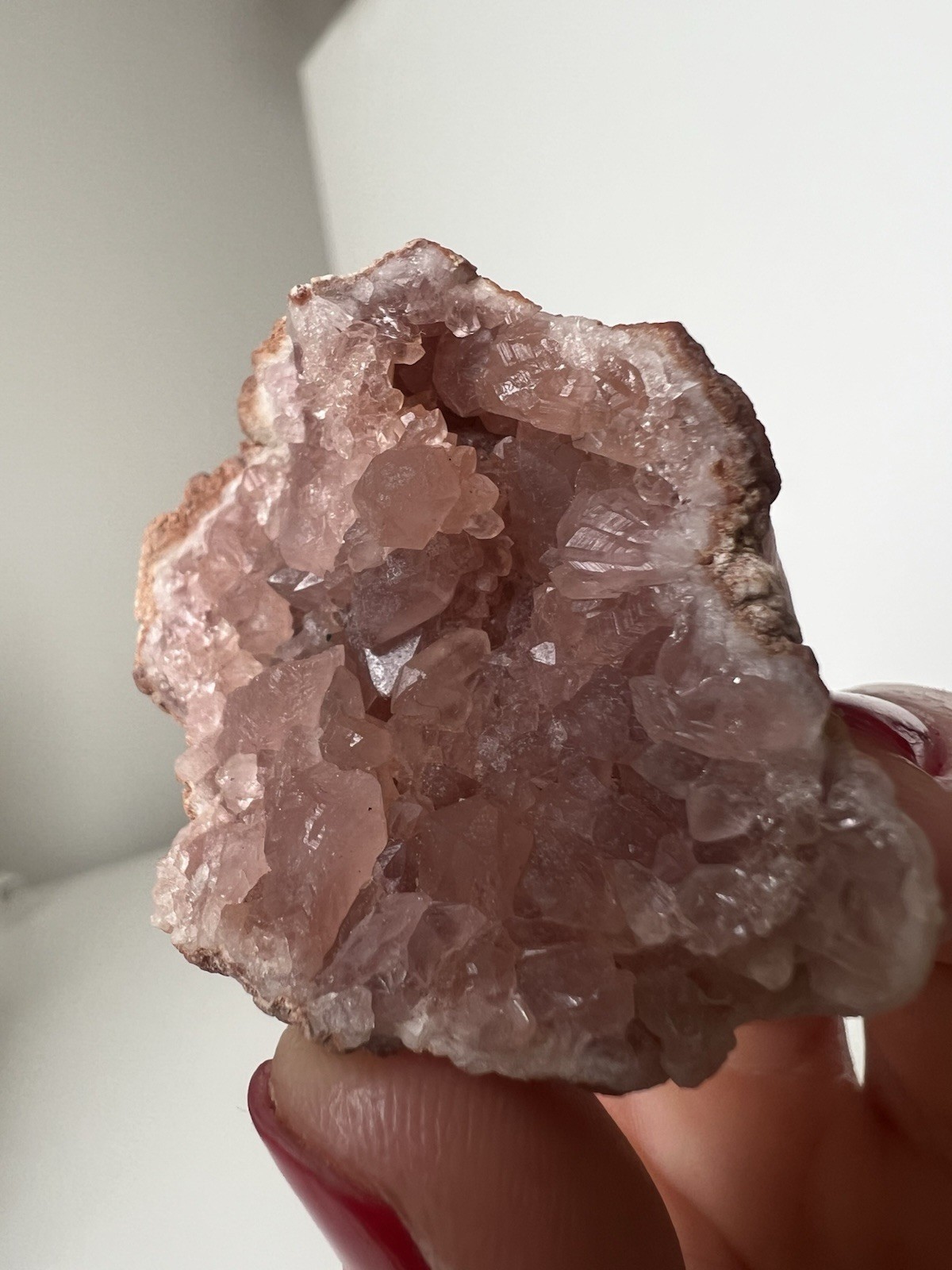 32g – Mini Pink Amethyst Geode Cave from Argentina