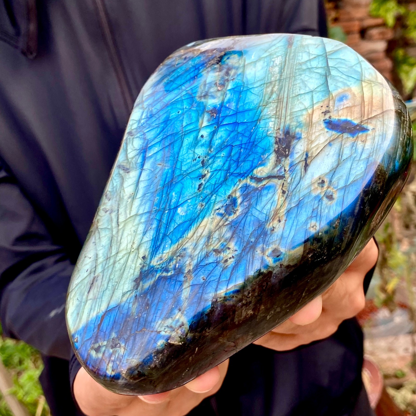3.2LB Natural Gorgeous Labradorite Quartz Crystal Stone Specimen Healing