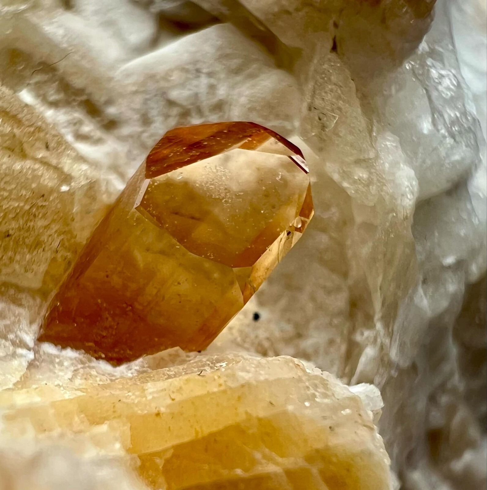 298 Gram Ultra Rare !! Eye Clean Honey Katlang Topaz Huge Crystal On Matrix @PAK