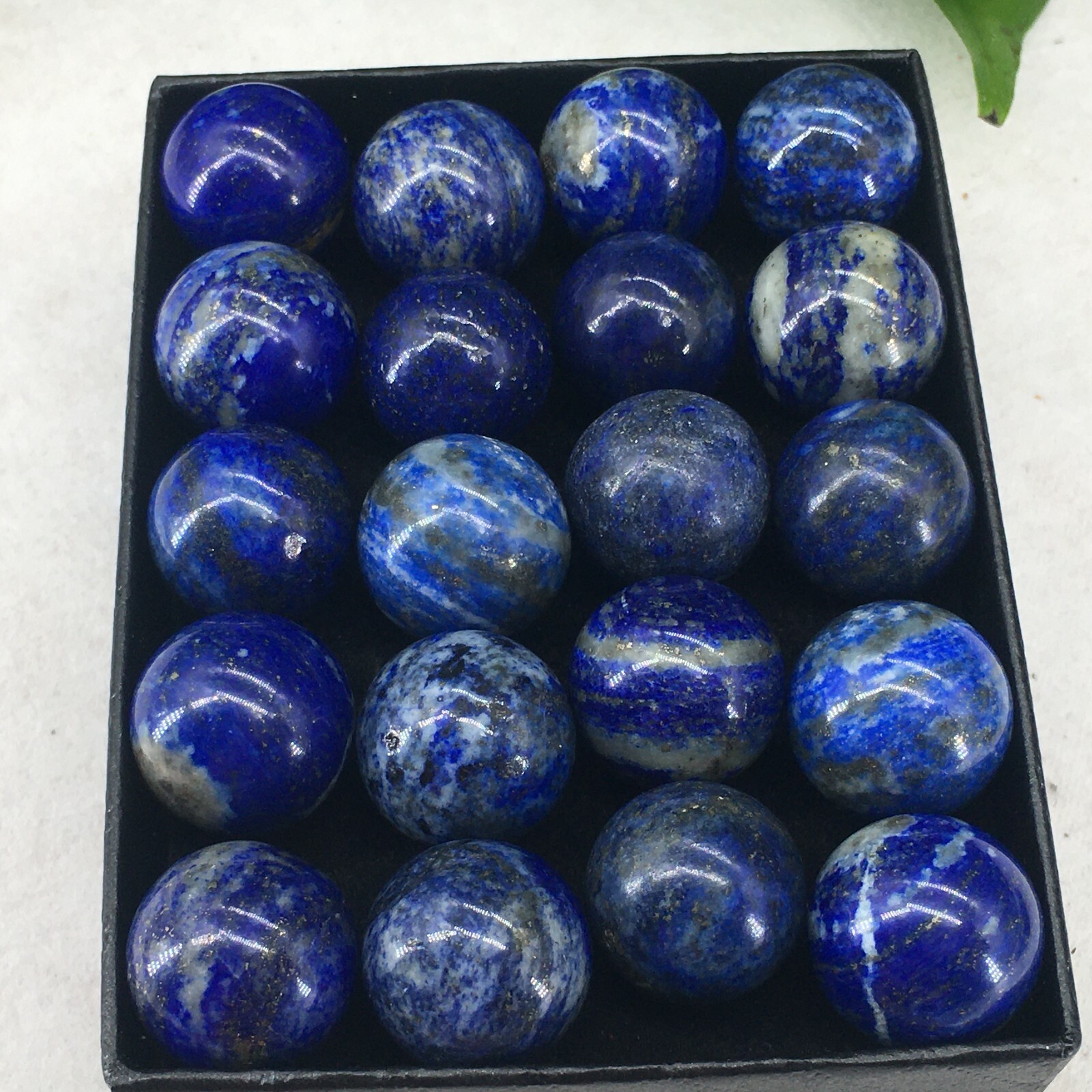 30pc Natural lapis lazuli jasper Quartz hand Carved ball crystal Reiki healing